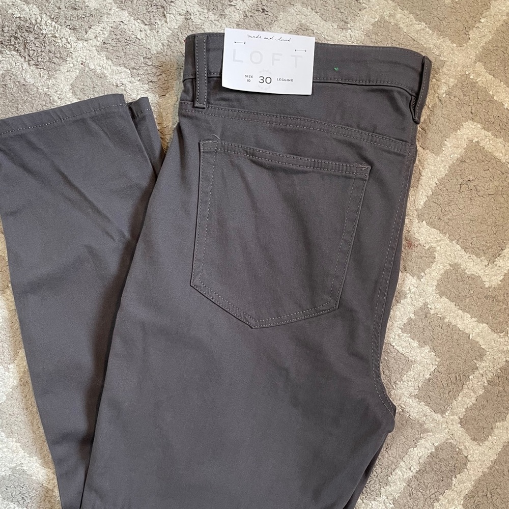 Loft gray jeggings size 10 NWT